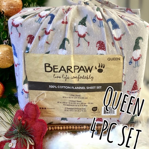 BearPaw Other - FOUND 2 more sets! JUST IN! Bear-paw Queen 4 PC Flannel Sheet Set